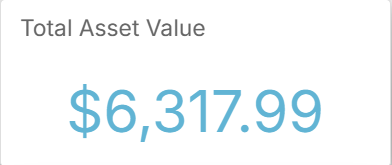 Total asset value widget